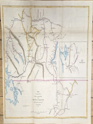 Item #M11331 Sketch Showing the different Routes of Communication with the Gold Region on Fraser...