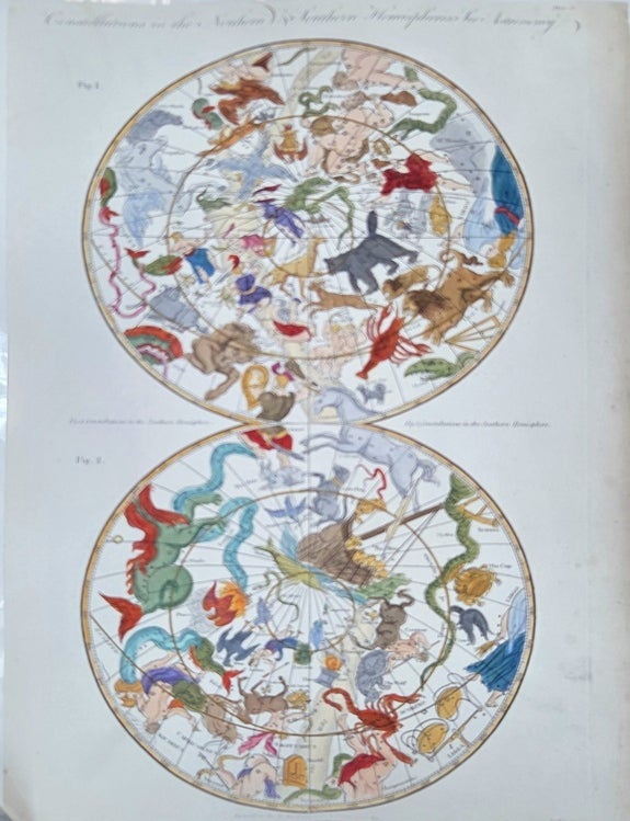 Item #M11366 Constellations in the Northern & Southern Hemispheres. Charles Cooke.