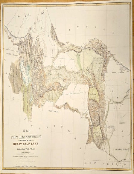 Item #M11405 Map of a Reconnoissance between Fort Leavenworth on the Missouri River, and the Great Salt Lake in the Territory of Utah. Capt. Howard Stansbury, Lieut J. W Gunnison.