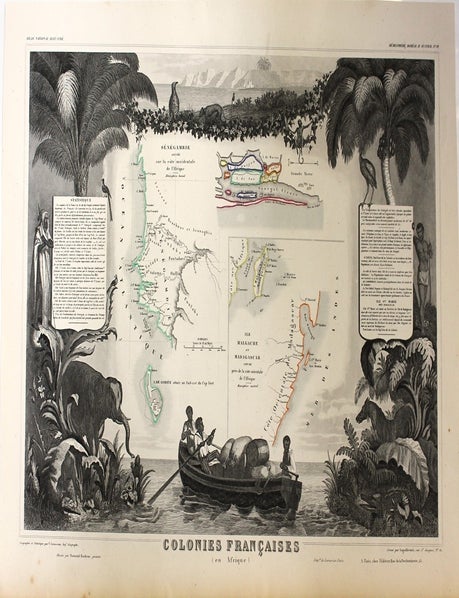 Item #M11420 Colonies Francaises (en Afrique). Victor Levasseur.