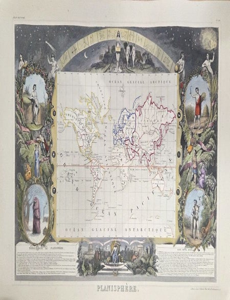 Item #M11430 Planisphere. Victor Levasseur.
