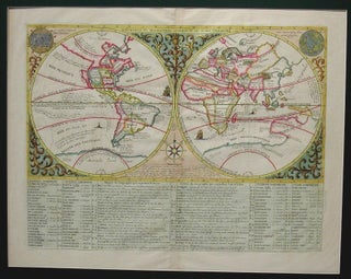 Item #M1265 Mapmonde ou Description Generale du Globe Terrestre. Henri Chatelain