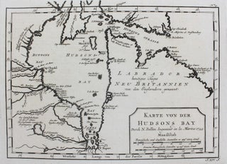 Item #M1363 Karte von der Hudsons Bay. Jacques Nicolas Bellin
