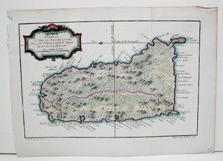 Item #M1364 Carte de L'Isle de Sainte Lucie. Jacques Nicolas Bellin