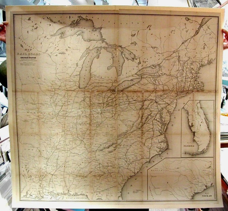 Item #M1624 Map of the Railroads in the United States. Israel Andrews.