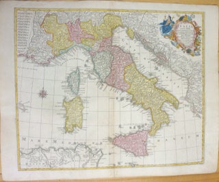 Item #M1719 Italia annexis Insulis Sicilia, Sardinia et Corsica secundum observationes Societatis...