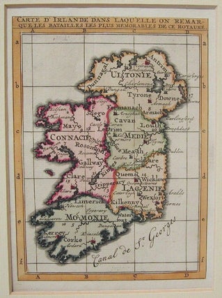 Item #M1832 Carte d'Irelande dans laqu'elle on remarque les Batailles les plus Memorables de ce...