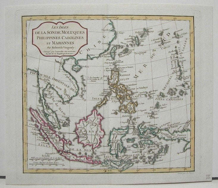 Item #M1923 Les Isles de la Sonde, Moluques, Philippines, Carolines et Mariannes. Robert de - Delamarche Vaugondy, Charles Francois.