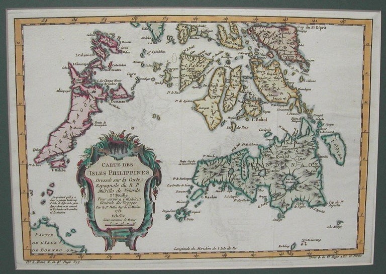 Item #M2015 Carte des Isles Philippines Dressee sur la Carte Espagnole du R. P. Murillo de Velarde 2e. Feuille Pour servir a l'Histoire Generale des Voyage. Jacques Nicolas Bellin.