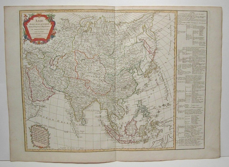 Item #M2074 Asie divisee en ses principaux Etats, Empires & Royaumes. Robert de Vaugondy, Charles Francois, Didier - Delamarche.