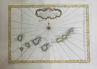 Item #M2122 Carte des Isles Canaries. Dressee sur les Journaux des Navigateurs. Jacques Nicolas...