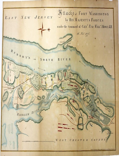 Item #M2178 Attacks of Fort Washington by His Majestys Forces under the command of General Sir William Howe K. B. 16th November 1776. D. T. Valentine.