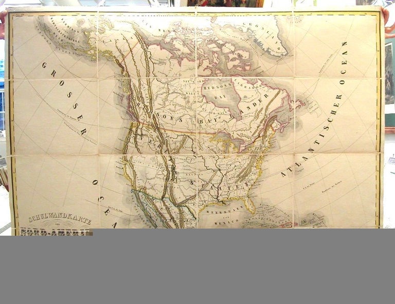 Item #M2267 Schulwand Karte von Nord Amerika. L. Holle.
