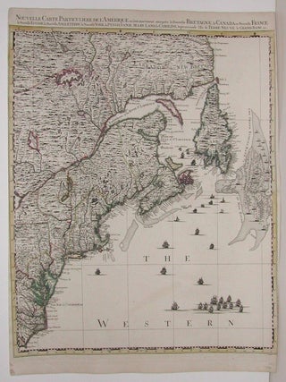 Item #M2591 Nouvelle Carte Particuliere de l'Amerique ou sont exactement marquees la Nouvelle...