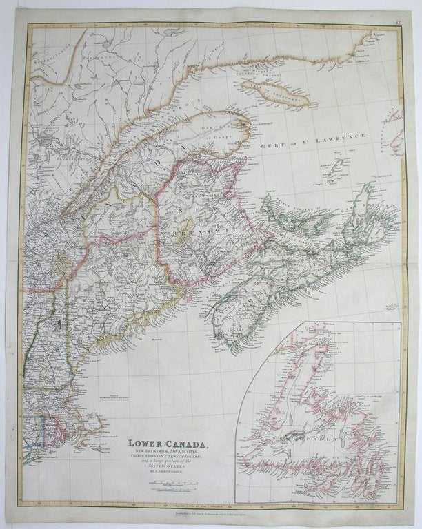 Item #M3109 Lower Canada, New Brunswick, Nova Scotia, Prince Edwards Id. Newfoundland, and a large portion of the United States. J. Arrowsmith.