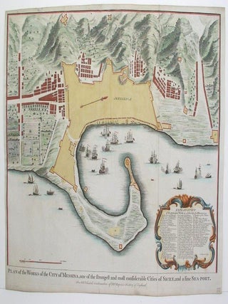Plan of the Works of the City of Messina, one of the strongest and most considerable Cities of...