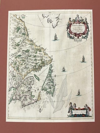 Item #M312 Extrema Americae Versus Boream, ubi Terra Nova Nova Francia, Adjacentiaq. Blaeu