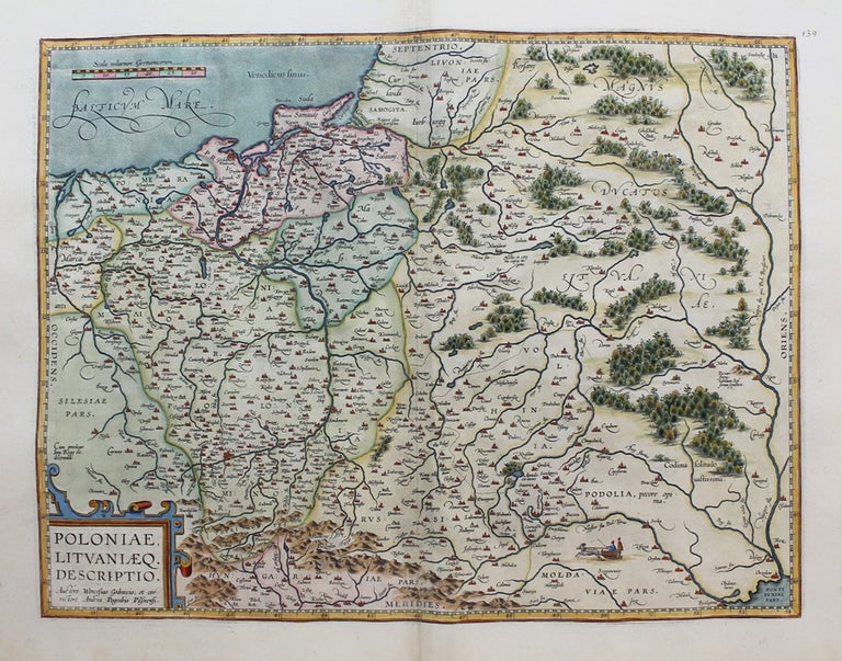 Item #M3122 Poloniae, Litvaniaeq. Descriptio. Auctore Wenceslao Godreccio; et Correctore Andrea Pograbio Pilsnensi. Abraham Ortelius.