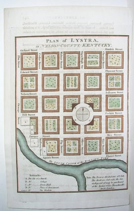 Item #M3189 Plan of Lystra, in Nelson County, Kentucky. William Winterbotham