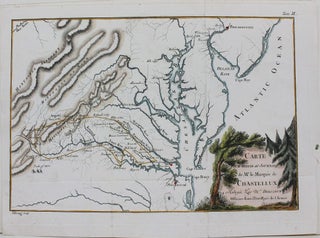 Item #M3192 Carte Pour Servir au Journal de Mr. le Marquis de Chastellux Tom. II. Dezoteux
