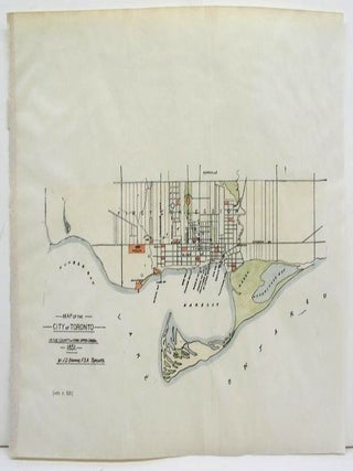Item #M3266 Map of the City of Toronto in the County of York Upper Canada, 1851. J. D. F. S A....
