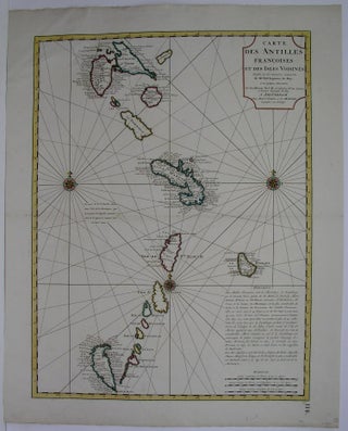 Item #M3282 Carte des Antilles Francoises et des Isles Voisines. Guillaume De L'Isle