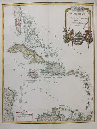 Item #M3369 Partie de la Mer du Nord, ou se trouvent les Grandes et Petites Isles Antilles, et...