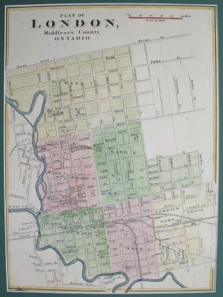 Item #M3541 Plan of London, Middlesex County, Ontario. Henry F. Walling