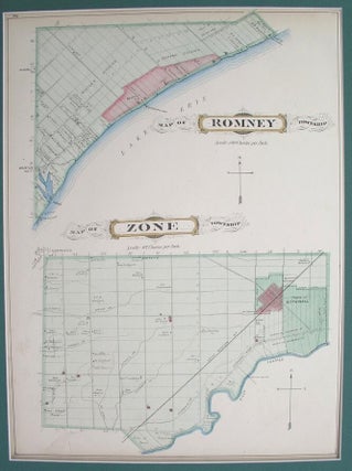 Item #M3544 Map of Romney Township / Map of Zone Township. Romney Township