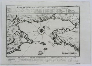 Item #M3949 Plan du Port et Ville de Louisbourg dans l'Isle Royale. Bellin: Jaques Nicolas