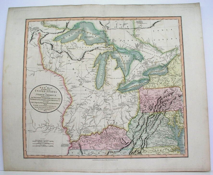 A New Map of Part of the United States of North America Exhibiting the ...