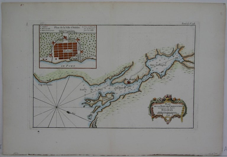 Item #M4005 Plan de la Baye Chibouctou Nommee par les Anglois Halifax. Bellin.