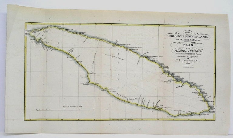 Item #M4020 Geological Survey of Canada. Plan of the Island of Anitcosti. Sir William E. Logan.