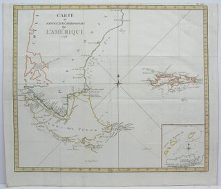 Item #M4093 Carte de L'Extremite Meridionale de L'Amerique. Capitan Cook