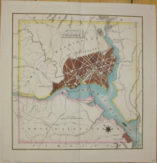 Item #M4174 Carte Geographique, Statistique et Historique du District de Colombie. Jean Alexandre...