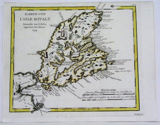 Item #M4244 Karte von L'isle Royale Entworfen von N. Bellin Ingenieur de la Marine 1744. Arkstee...