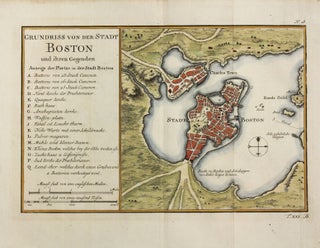 Item #M4340 Grundriss von der Stadt Boston und ihren Gegenden. Arkstee Bellin, Merkus