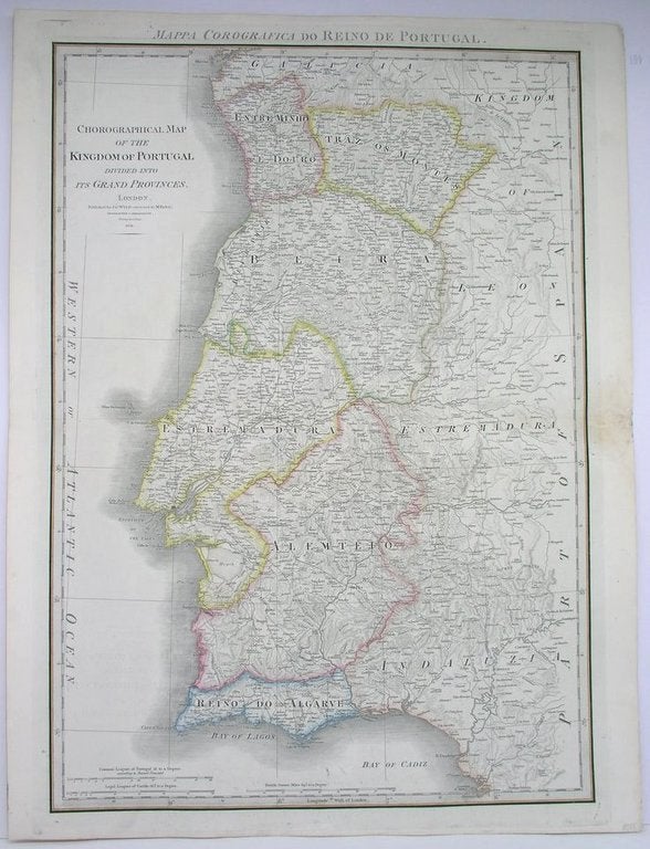 Item #M4443 Chorographic Map of the Kingdom of Portugal Divided into its Grand Provinces. James Wyld.