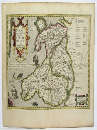 Item #M4547 (Stolen)Cambriae Typus Auctore Humfredo Lhuydo. Mercator Humphrey Lhuyd, Hondius