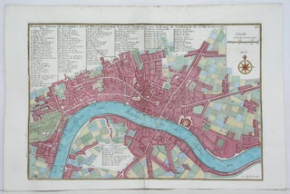 Item #M4627 Plan des villes de Londres et de Westminster et de Leurs Faubourgs avec le Bourg de...