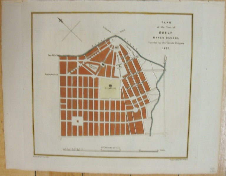 Item #M4637 Plan of the Town of Guelf Upper Canada. J. Bouchette.