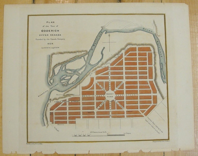 Item #M4640 Plan of the Town of Goderich Upper Canada. J. Bouchette.