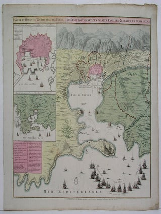 Item #M4716 La Ville et Havre de Toulon avec ses forts. Homann