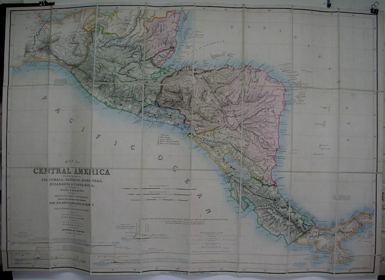Item #M4763 Map of Central America Including the States of Guatemala, Salvador, Honduras, Nicaragua and Costa Rica. John Baily.