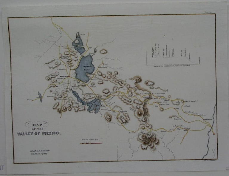 Item #M4783 Map of the Valley of Mexico. L H. Hardcastle.
