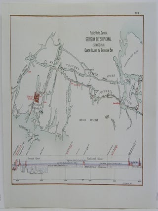 Item #M4901 Public Works Canada, Georgian Bay Ship Canal Estimate Plan Cantin Island to Georgian...