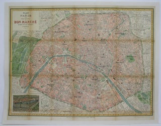 Item #M4955 Plan de Paris de Magasins du Bon Marche. A. Guibal