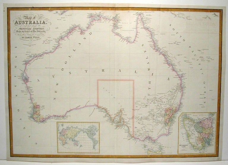 Item #M50 Map of Australia Compiled from the Nautical Surveys made by Order of the Admiralty and other Authentic Documents by James Wyld Geographer to the Queen. James Wyld.
