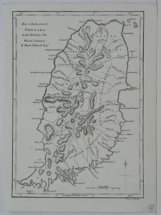 Item #M5038 Map of the Island of Grenada for the History of the West Indies. John Cooke