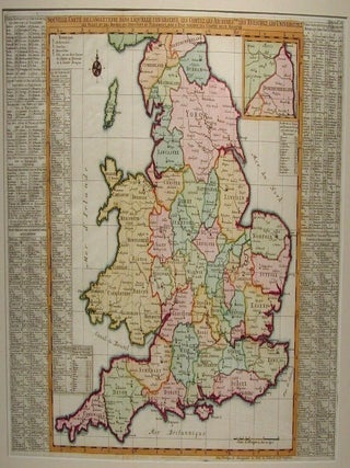 Item #M505 Nouvelle carte de l'Angleterre dans laqu'elle l'on observe. Henri Chatelain
